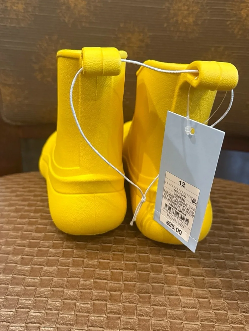 Cat & Jack Bright Yellow Kids Waterproof Rain Boots